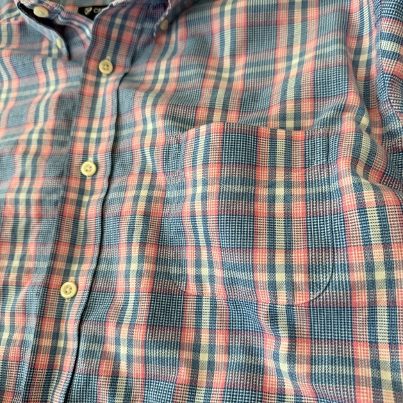 Cremieux Classics XL Long Sleeve Button Up Plaid Shirt 38 Blue Pink White Check - Picture 3 of 7